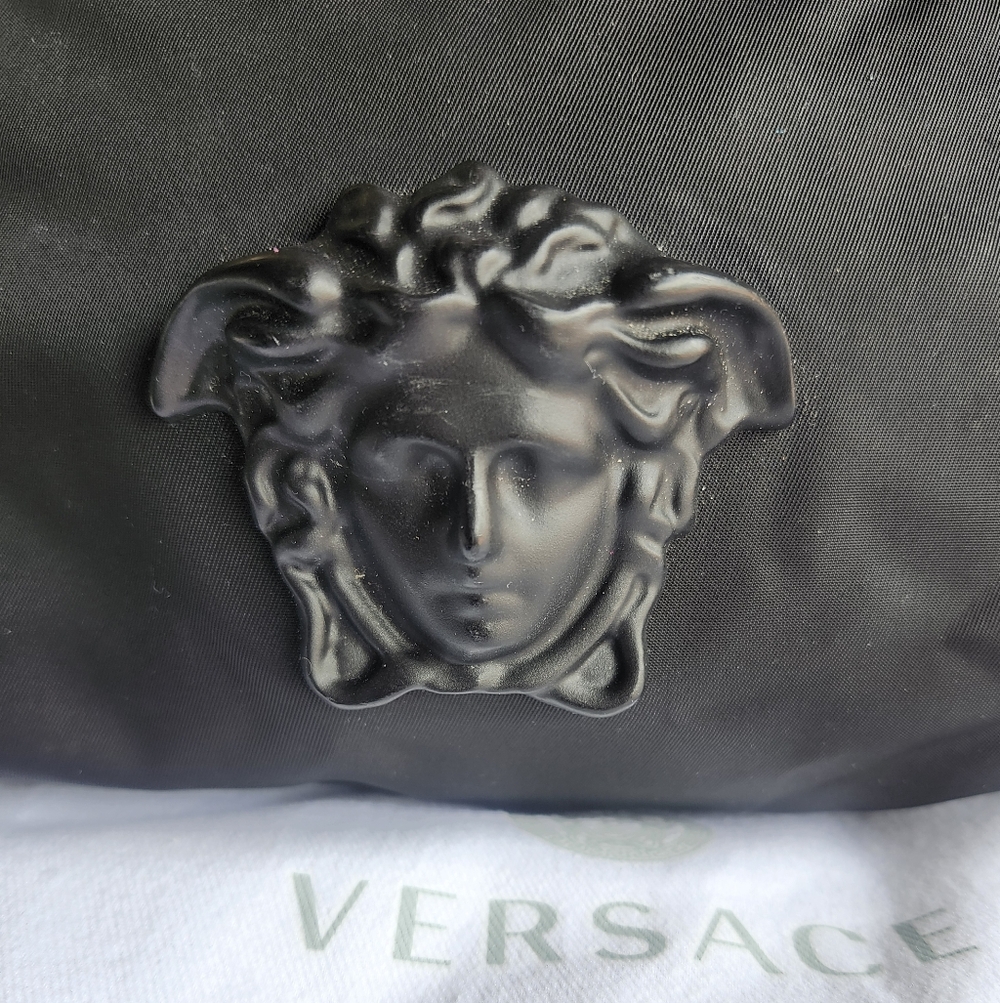 Versace Matte Black Medusa  Belt Bag
